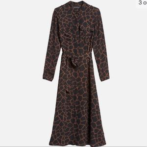 BANANA REPUBLIC PRINT UTILITY SHIRT DRESS, Size 4